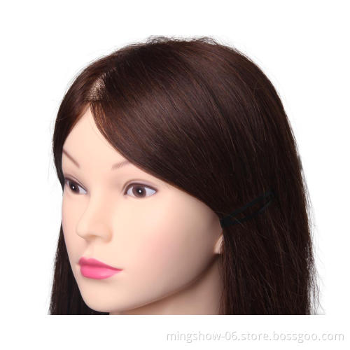 Beautiful wholesale 100%Real human hair mannequin head cosmetology